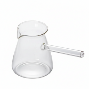 إبريق قهوة زجاجي مقاوم للحرارة | إبريق تركي وشاي مع مقبض لموقد الغاز