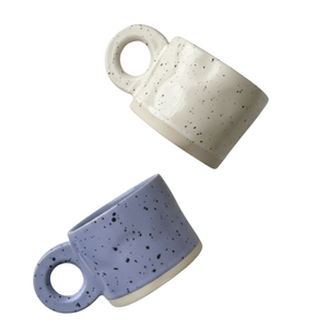 كوب قهوة سيراميك 250مل | كوب شوكولاتة ساخنة مع مقبض حلقي وتصميم حديث